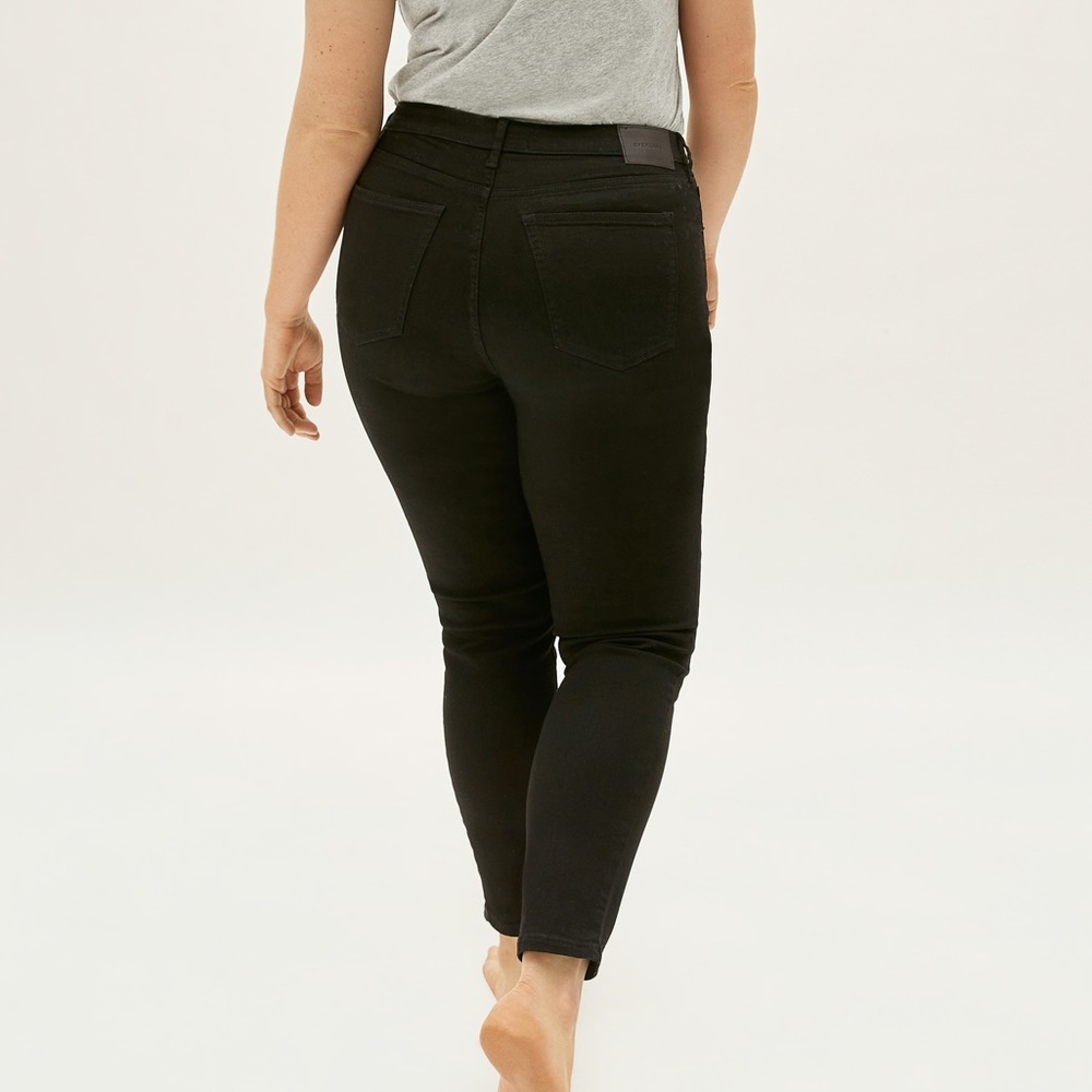 Everlane the curvy high rise skinny jeans dark